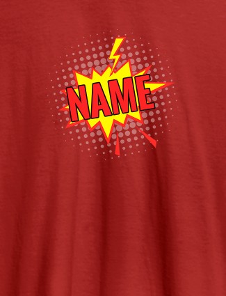 Thunder Theme On Red Color Customized Women Tees