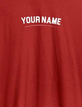 Signature Theme with Your Name On Red Color Customized Women Tees