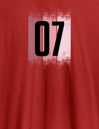 Your Favorite Number On Red Color Customized Women T-Shirt