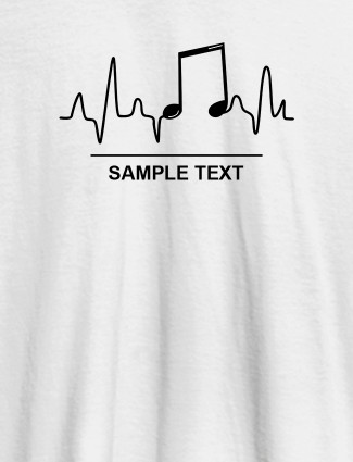 Musical Note Frequency Womens Personalised T Shirt White Color