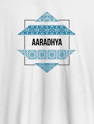 Personalised Womens Tee Shirt Traditional Design White Color
