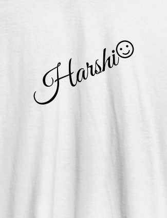 Personalised Women T Shirt With Name Emoji White Color