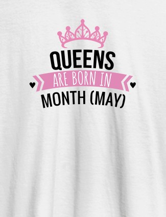 Queens Are Born In January Personalised Womens T Shirt With Name White Color