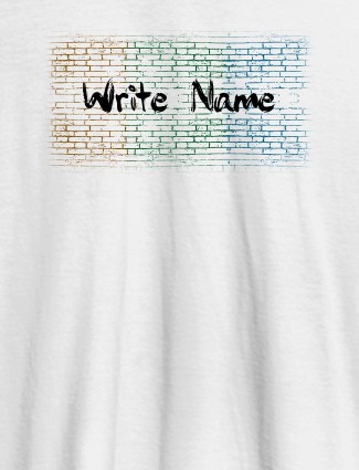 Graffiti Brick Wall T Shirt With Name Womens Fashion Wear White Color