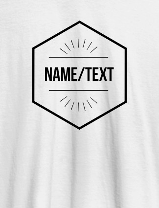 Simple Design with Name On White Color Personalized Women Tees