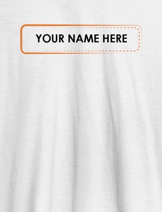 Your Name or Text On White Color Personalized T-Shirt for Women