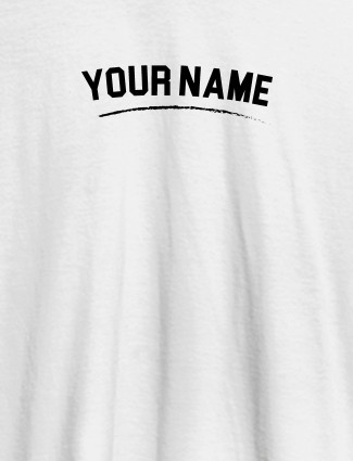 Signature Theme with Your Name On White Color Customized Women Tees