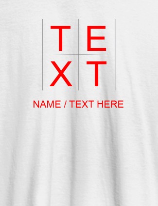 Write Your Name and Text On White Color T-shirts For Women with Name, Text and Photo