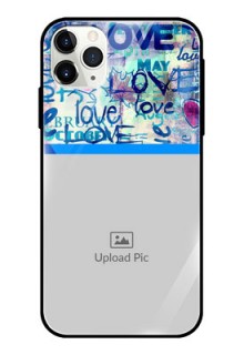 Apple iPhone 11 Pro Max Custom Glass Mobile Case  - Colorful Love Design