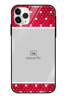 Apple iPhone 11 Pro Max Photo Printing on Glass Case  - Hearts Mobile Case Design