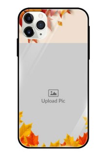Apple iPhone 11 Pro Max Photo Printing on Glass Case  - Autumn Maple Leaves Design