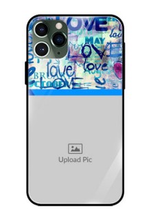 Apple iPhone 11 Pro Custom Glass Mobile Case  - Colorful Love Design