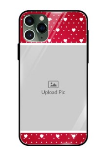 Apple iPhone 11 Pro Photo Printing on Glass Case  - Hearts Mobile Case Design