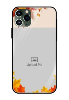 Apple iPhone 11 Pro Photo Printing on Glass Case  - Autumn Maple Leaves Design