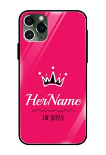 Iphone 11 Pro Glass Phone Case Queen with Name