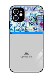 Apple iPhone 11 Custom Glass Mobile Case  - Colorful Love Design