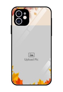 Apple iPhone 11 Photo Printing on Glass Case  - Autumn Maple Leaves Design