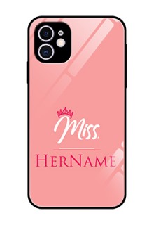 Iphone 11 Custom Glass Phone Case Mrs with Name