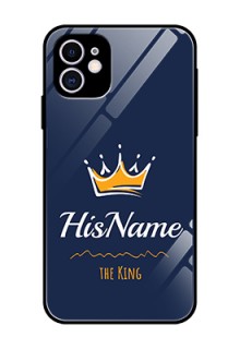 Iphone 11 Glass Phone Case King with Name