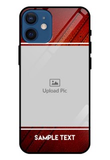 Iphone 12 Mini Personalized Glass Phone Case  - Leather Phone Case Design