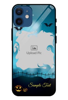 Iphone 12 Mini Custom Glass Phone Case  - Halloween frame design