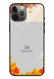 Iphone 12 Pro Max Photo Printing on Glass Case  - Autumn Maple Leaves Design