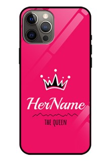 Iphone 12 Pro Max Glass Phone Case Queen with Name