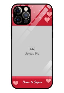 Iphone 12 Pro Custom Glass Phone Case  - Valentines Day Design