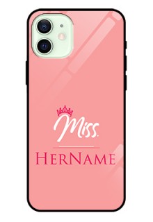 Iphone 12 Custom Glass Phone Case Mrs with Name