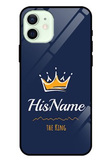 Iphone 12 Glass Phone Case King with Name