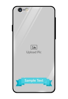 Apple iPhone 6 Plus Personalized Glass Phone Case  - Simple Blue Color Design