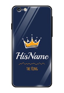 Iphone 6 Plus Glass Phone Case King with Name