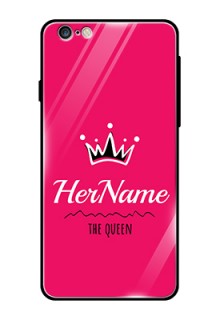 Iphone 6 Plus Glass Phone Case Queen with Name