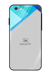 Apple iPhone 6 Custom Glass Phone Case  - Blue Pattern Design