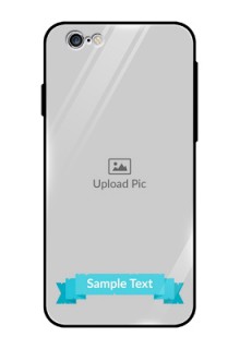Apple iPhone 6 Personalized Glass Phone Case  - Simple Blue Color Design