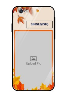 Apple iPhone 6 Photo Printing on Glass Case  - Autumn Maple Leaves Design