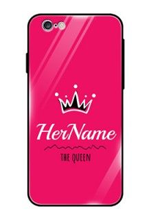 Iphone 6 Glass Phone Case Queen with Name