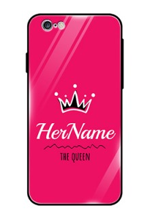 Iphone 6S Glass Phone Case Queen with Name