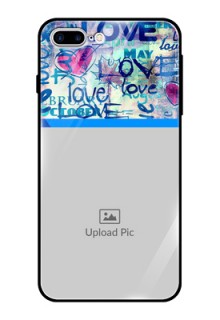 Apple iPhone 7 Plus Custom Glass Mobile Case  - Colorful Love Design