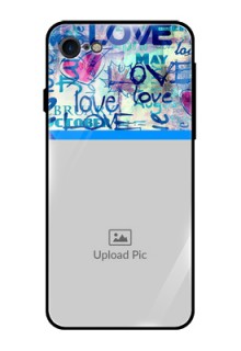 Apple iPhone 7 Custom Glass Mobile Case  - Colorful Love Design