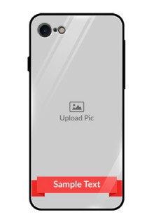 Apple iPhone 7 Custom Glass Phone Case  - Simple Red Color Design