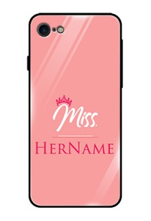 Iphone 7 Custom Glass Phone Case Mrs with Name