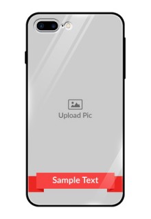 Apple iPhone 8 Plus Custom Glass Phone Case  - Simple Red Color Design