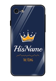 Iphone 8 Glass Phone Case King with Name
