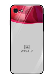 iPhone SE 2020 Custom Glass Mobile Case  - Red Abstract Design