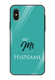 Iphone X Custom Glass Phone Case Mr with Name