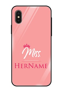 Iphone X Custom Glass Phone Case Mrs with Name