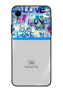 Apple iPhone XR Custom Glass Mobile Case  - Colorful Love Design