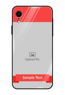 Apple iPhone XR Custom Glass Phone Case  - Simple Red Color Design