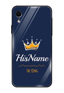 Iphone Xr Glass Phone Case King with Name